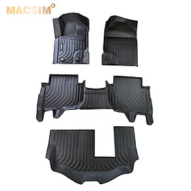 Thảm lót sàn xe ô tô Ford Everest 2015-2020 Nhãn hiệu Macsim chất liệu nhựa TPE cao cấp màu đen
