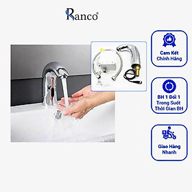 Bộ Vòi Rửa Tay Cảm Ứng Tự Động, Vòi Rửa Chén Bát, Vòi Lavabo RANCO Cảm Biến Hồng Ngoại Thông Minh Đồng Mạ Chrome – R8459