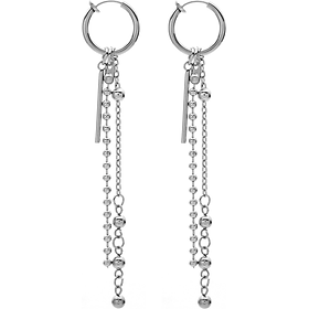 Đôi khuyên tai hịn hò song xích bi mix thanh titan ngắn