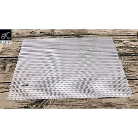 Mua Khăn lót bàn ăn cao cấp không thấm nước  phong cách hiện đại họa tiết lá nhỏ bạc LUXY 7139S
