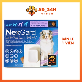 1Viên NEXGARD SPECTRA_bảo vệ cún khỏi ve rận bọ chét, giun Chó