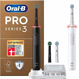 Set 2 Bàn chải đánh răng điện Oral-B Pro Series 3 Plus Edition Hàng Chính Hãng