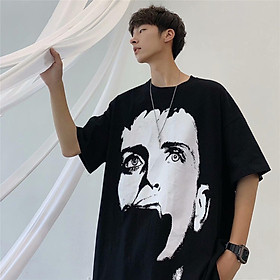 5 color【M-5XL】Fashion Short sleeve T-shirt Men Printed Pattern student couple short T-shirt unisex T-shirt Summer new style Oversize couple wear