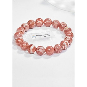 Vòng Tay Đá Đào Hoa 11MM Kèm Giấy Kiểm Định 