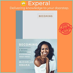 Sách - Becoming : A Guided Journal for Discovering Your Voice by Michelle Obama (UK edition, hardcover)