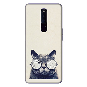 Ốp lưng điện thoại Oppo F11 Pro hình Mèo Con Đeo Kính Mẫu 1 - Hàng chính hãng