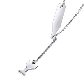 Fashion Charm Women Lady bottle Stainless Steel Pendant Necklace Chain