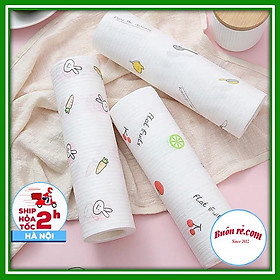 Combo cuộn khăn lau bếp KÈM CỌC gỗ chắc chắn, đa năng 01270- 01487 - Combo khăn lau bếp kèm cọc gỗ cắm giấy tiện dụng