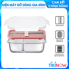 Hộp cơm thủy tinh Lock&Lock kèm muỗng đũa 930ml LLG991CL (2 màu)