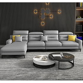 Mua Sofa da đầu bật góc L cao cấp Tundo HDCT-11