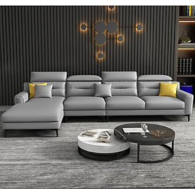 Sofa da đầu bật góc L cao cấp Tundo HDCT-11