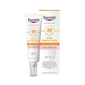 Tinh chất chống nắng Eucerin Ultra Protection Sun Tone Up SPF50 50ml - nâng tone, giúp sáng da tức thì