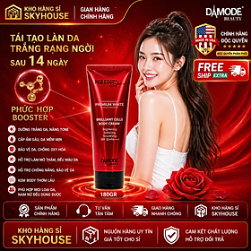 Kem body trắng da BRILLIANT CELLS DAMODE chai 180gr kem body dưỡng ẩm đều màu da chính hãng