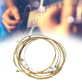 6x Brass Guitar Strings Acoustic Guitar Strings for Electric Guitar Musical Instrument Accs