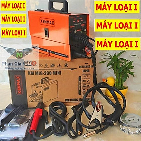 Máy hàn 2 chức năng MIG + QUE KENMAX 200 - Tặng kèm cuộn dây hàn 1KG, Mô tơ 100% dây đồng, Bảo hành 1 năm