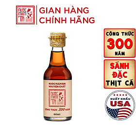 Đặc Sản Bình Thuận  - Nước Mắm Tĩn Mini Du Lịch 40N Đạm Tự Nhiên Chai Thủy Tinh 60Ml Nước M���M Rin Nguyên Chất Truyền Thống Sạch Là Cốt Nhĩ Từ Cá Cơm Than Sánh Đặc Thịt Cá Không Chất Bảo Quản - Ocop 4 Sao