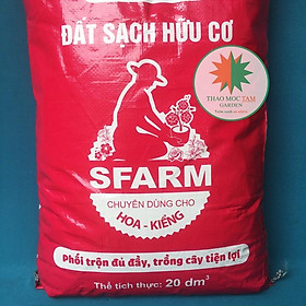 Đất Sạch Hữu Cơ Trồng Hoa, Cây Kiểng SFARM Bao 20dm3 – Dinh dưỡng đủ đầy trồng cây tiện lợi