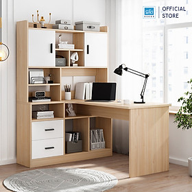 Bàn Làm Việc, Học Tập Kết Hợp Tủ Sách Lớn Kèm Ngăn Kéo Vô Cùng Chắc Chắn SIB Decor BLV71