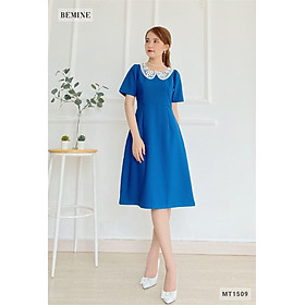Đầm xòe cổ phối ren BEMINE MT1509XANH