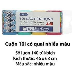 Mua Túi rác 4 cuộn có màu tiện dụng Soji inochi