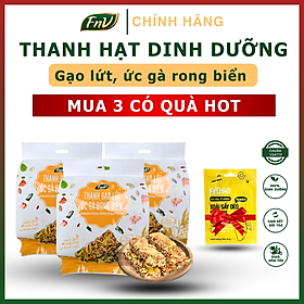 [Mua 3 có quà HOT] Thanh gạo lứt ức gà rong biển FnV, mua 3 bịch 150g + Tặng 1 bịch xoài sấy dẻo Frusa 35g