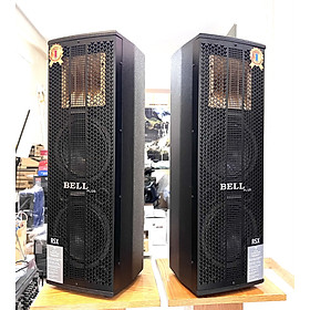 Loa đứng Full đôi 20 thùng sơn cao cấp 2 bass đôi 20 và 1 chép kèn chuyên karaoke và nghe nhạc BellPlus (hàng chính hãng) 