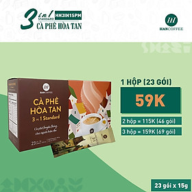 Cà Phê Sữa Hòa Tan HANCOFFEE 3IN1 Standard sấy phun đậm vị Cafe