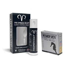 Chai Xịt Chống Xuất Tinh Sớm Promescent 7.4ml + Bcs Powermen (H3 chiếc) - Hàng Chính Hãng 100% - Che Tên Sản Phẩm