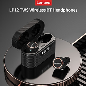Lenovo LP12 TWS Wireless Headphones BT 5.0 Wireless In-ear Sports Earbuds with MIC&DSP Noise Reduction LED Power Display
