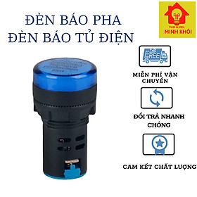 Mua Đèn báo pha phi 22 loại tốt 220v  đèn báo tủ điện Đèn báo pha  đèn báo tủ điện phi 22
