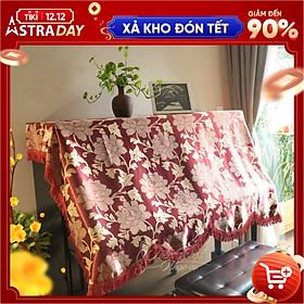 Mua Khăn Phủ Đàn Piano Đỏ Thêu Hoa - KC03