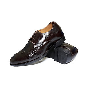 >> BÁO GIÁ GIÀY TÂY NAM DA BÒ THẬT - VÂN CÁ SẤU CAO CẤP CS02 | Shopee Lazada Sendo Tiki mới nhất 42 Giày tây nam da bò thật dập vân cá sấu cao cấp, đường may tỉ mỉ đế cao su ép nhiệt chắc chắn có rãnh chống trượt, tăng chiều cao 5cm-HS024