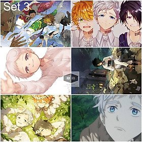 Bộ 6 Áp phích - Poster Anime The Promised Neverland - Miền Đất Hứa (bóc dán) - A3,A4,A5