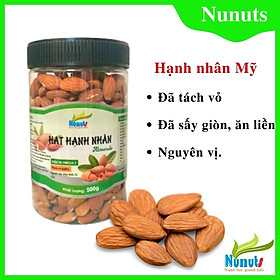 HẠT HẠNH NHÂN RANG MỘC NUNUTS (1 HŨ 500G )