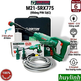 Mua Máy Phun Xịt Rửa Xe Ô Tô Xe Máy Tăng Áp DEKTON M21 SRX775 Không Dây Pin Lithium 21V (Không Pin Sạc)