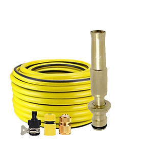 Mua Bộ dây vòi xịt nước rửa xe tưới cây loại 3m 5m 206587Vđầu đồng cút đồng d.vàng