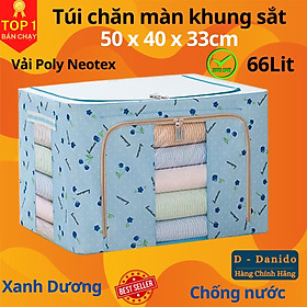 Túi Đựng Chăn Màn (Được Chọn Màu) - Hộp Đựng Quần Áo Khung Sắt Gấp Gọn - Tủ Vải Chăn Màn Tiện Lợi