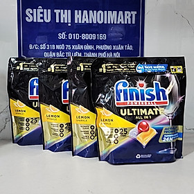 Combo 2 túi Viên rửa bát Finish Quantum Ultimate 50 Viên dùng cho máy rửa bát ( 50x2=100 tabs ), Viên finish quantum Ultimate chỉ cần dùng 1 viên là đủ với 14 chức năng trong 1