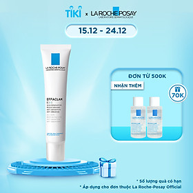 Kem Dưỡng Giúp Cải Thiện Bề Mặt Da, Giảm Mụn Đầu Đen và Giảm Bóng Nhờn La Roche Posay Effaclar K+ 40ml