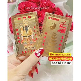 Thẻ kim bài thần tài Kim Loại - mở cung tài lộc may mắn