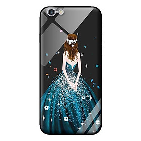 Ốp kính cường lực cho iPhone 6s Plus Cô Gái Váy Xanh - Hàng chính hãng