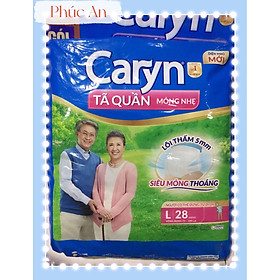 Tã Quần Người Cao Tuổi Caryn Size L 28 Miếng Vòng Bụng 75 Đến 100 Cm - Bỉm Quần Người Bệnh Caryn L28