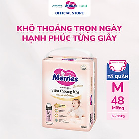 Tã quần Merries First Premium cỡ M 48 miếng