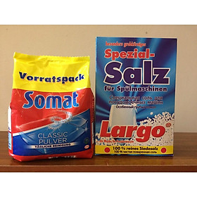 Combo muối rửa bát Largo+ bột rửa bát chuyên dùng cho máy rửa bát