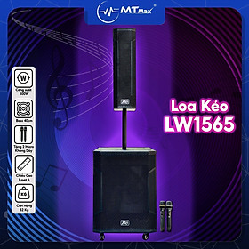 Loa Kéo Karaoke LW1565 - Công Suất 500W -Kèm 2 Micro Bluetooth -Bass 40cm Siêu Trầm- Hỗ Trợ Bluetooth, USB, Thẻ Nhớ