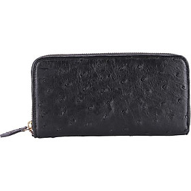 Ví Nữ Da Đà Điểu 1 Khóa Vip Huy Hoàng HT3429 (19 x 10.5 cm) - Đen