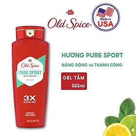 Combo 2 Sữa Tắm OLD SPICE Body Wash Chai 532ml x2 Hương Pure Sport/ Fresh/ 2IN1 High Endurance