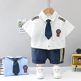 Set hải quân bé trai cưng xỉu (2 màu) - Quần áo bé trai, Chất liệu mềm mại, Thoáng mát, Êm dịu cho bé