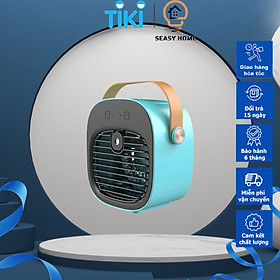 Mua Quạt tích điện để bàn SeaSy F12 với 3 chế độ gió điều hòa không khí  dung lượng pin 4000 mAh nhỏ gọn  có quai xách tiện lợi  thích hợp trang trí  decor - Hàng chính hãng