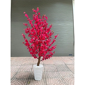 Cây hoa đào giả - Cây mai giả - Size từ 140cm đến 200cm - Cây giả, hoa lụa Decor trang trí nhà cửa